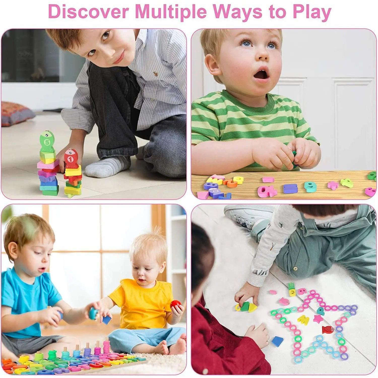 Premium Alphabet and Numbers Magnetic Educational Wooden Toys ( 6 in1) Duoowlsstore.com