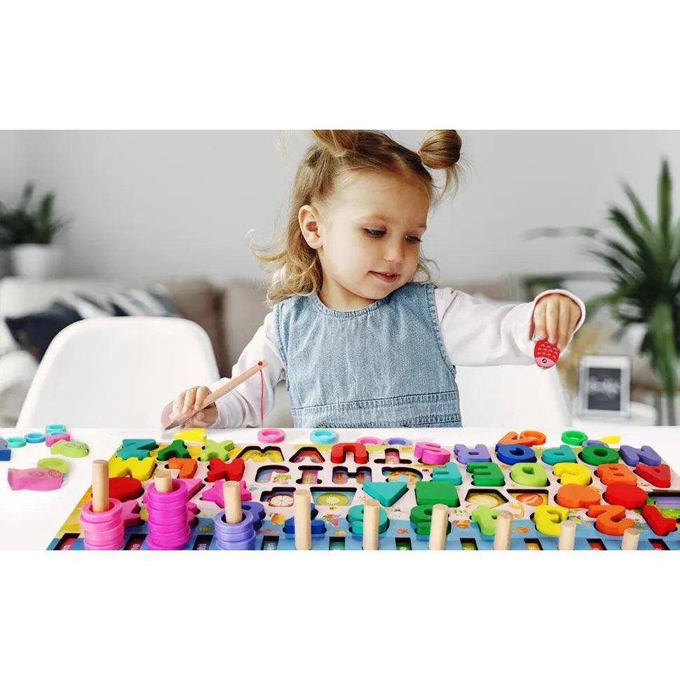 Premium Alphabet and Numbers Magnetic Educational Wooden Toys ( 6 in1) Duoowlsstore.com