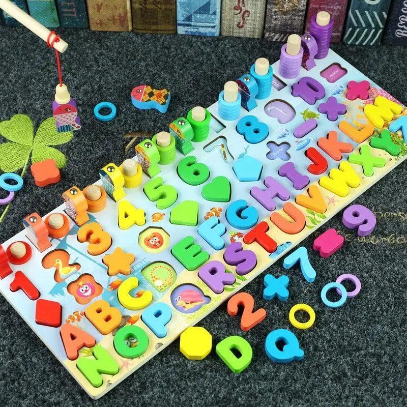 Premium Alphabet and Numbers Magnetic Educational Wooden Toys ( 6 in1) Duoowlsstore.com
