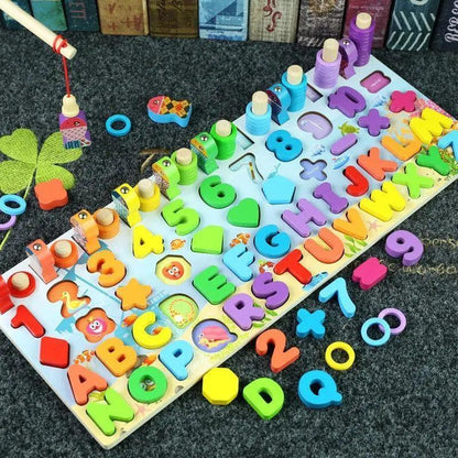 Premium Alphabet and Numbers Magnetic Educational Wooden Toys ( 6 in1) Duoowlsstore.com