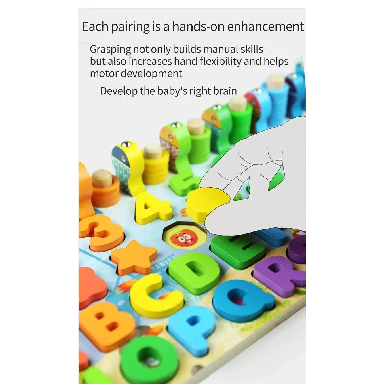 Premium Alphabet and Numbers Magnetic Educational Wooden Toys ( 6 in1) Duoowlsstore.com